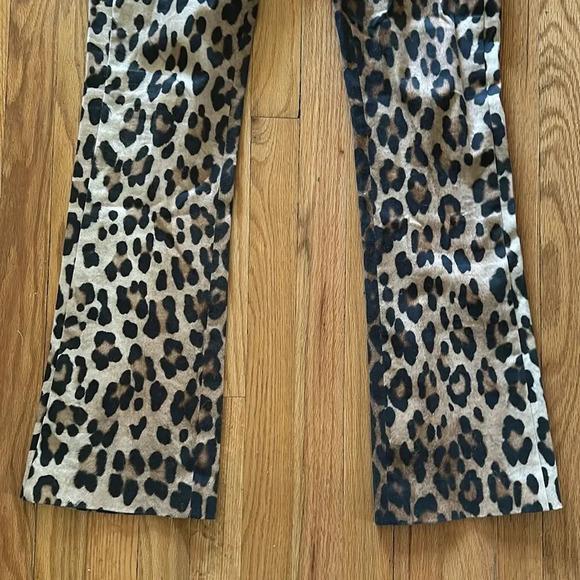 Altuzarra IT 40 US 4 cheetah pants slight flare inseam 32” great pre owned cond - Picture 2 of 10